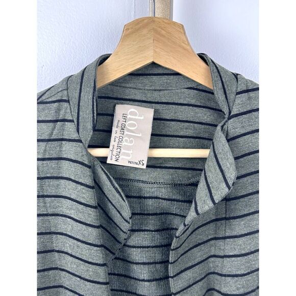 NWOT Anthropologie Dolan Knit Blazer Olive w/ Black Stripes Sz XS PETITE - Picture 3 of 5